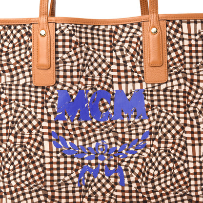 MCM Visetos Medium Liz Reversible Shopper Tote Cognac 19 of 19