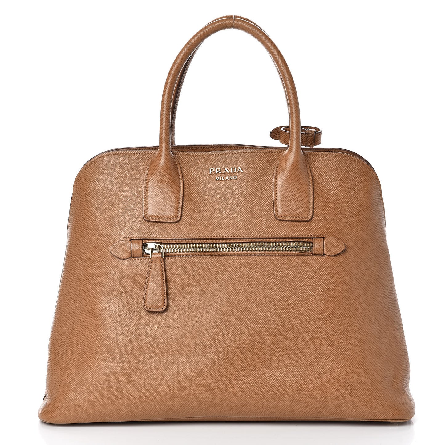 Saffiano Cuir Open Promenade Tote Caramel