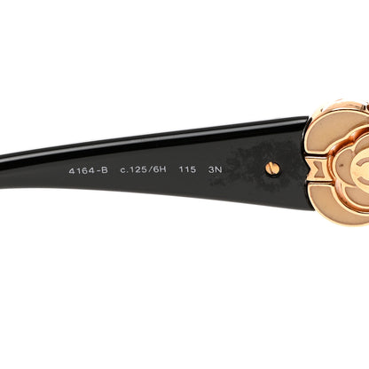Chanel Swarovski Crystal Camellia CC Sunglasses 4164-B Bronze 5 of 8