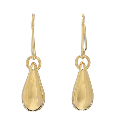 Tiffany 18K Yellow Gold Elsa Peretti 12mm Teardrop Earrings 1 of 5