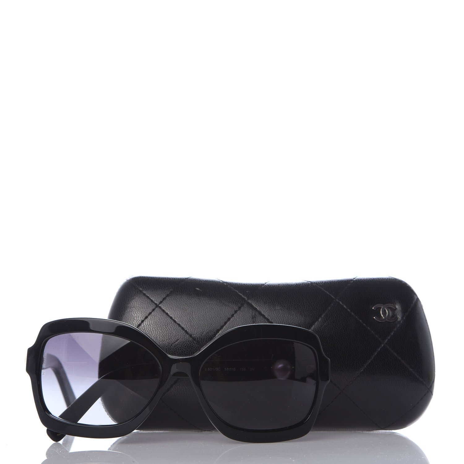 Chanel Acetate CC Pearl Sunglasses 5132-H Black 7 of 7