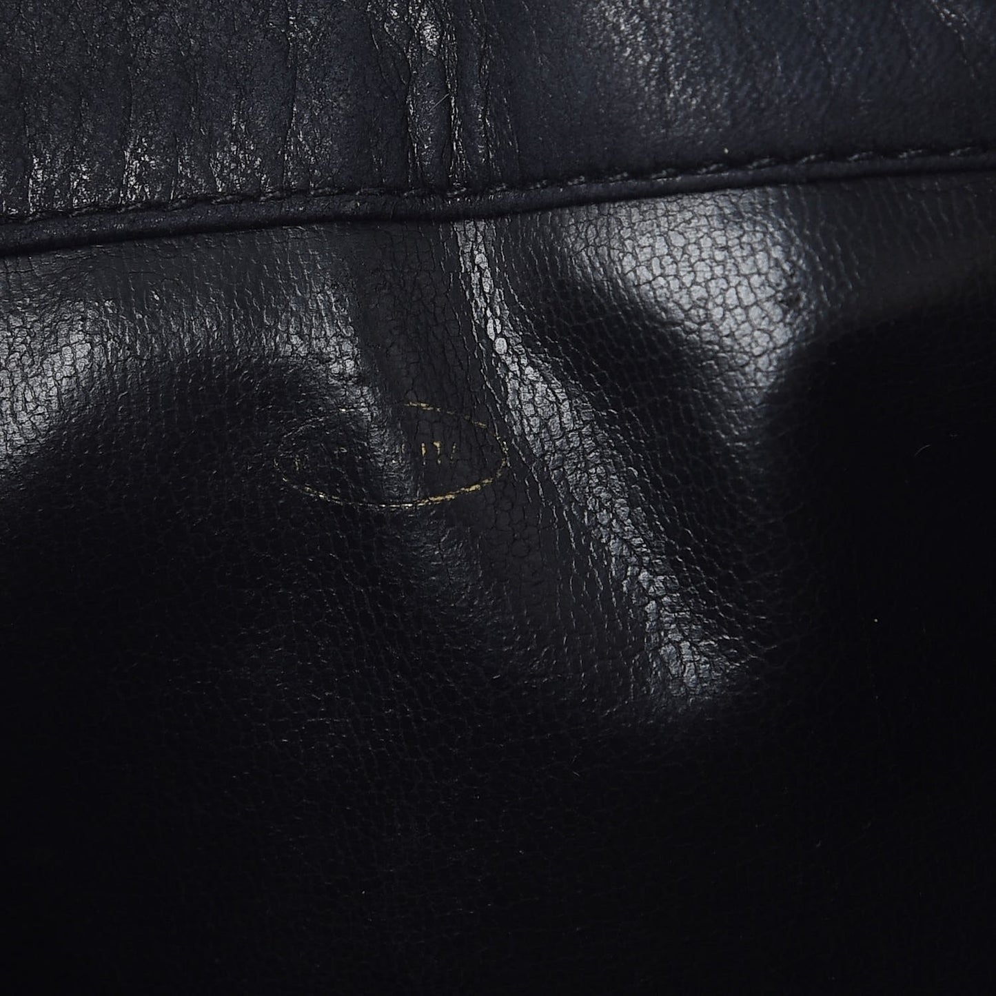 Lambskin Quilted Drawstring Bag Black
