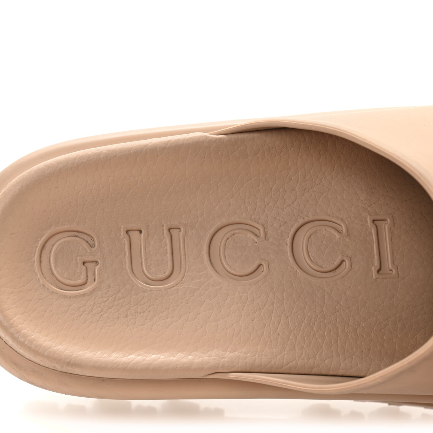 Soft Rubber Womens Interlocking G Platform 42mm Slide Sandals 37 Vintage Camel 38 Vintage Camel