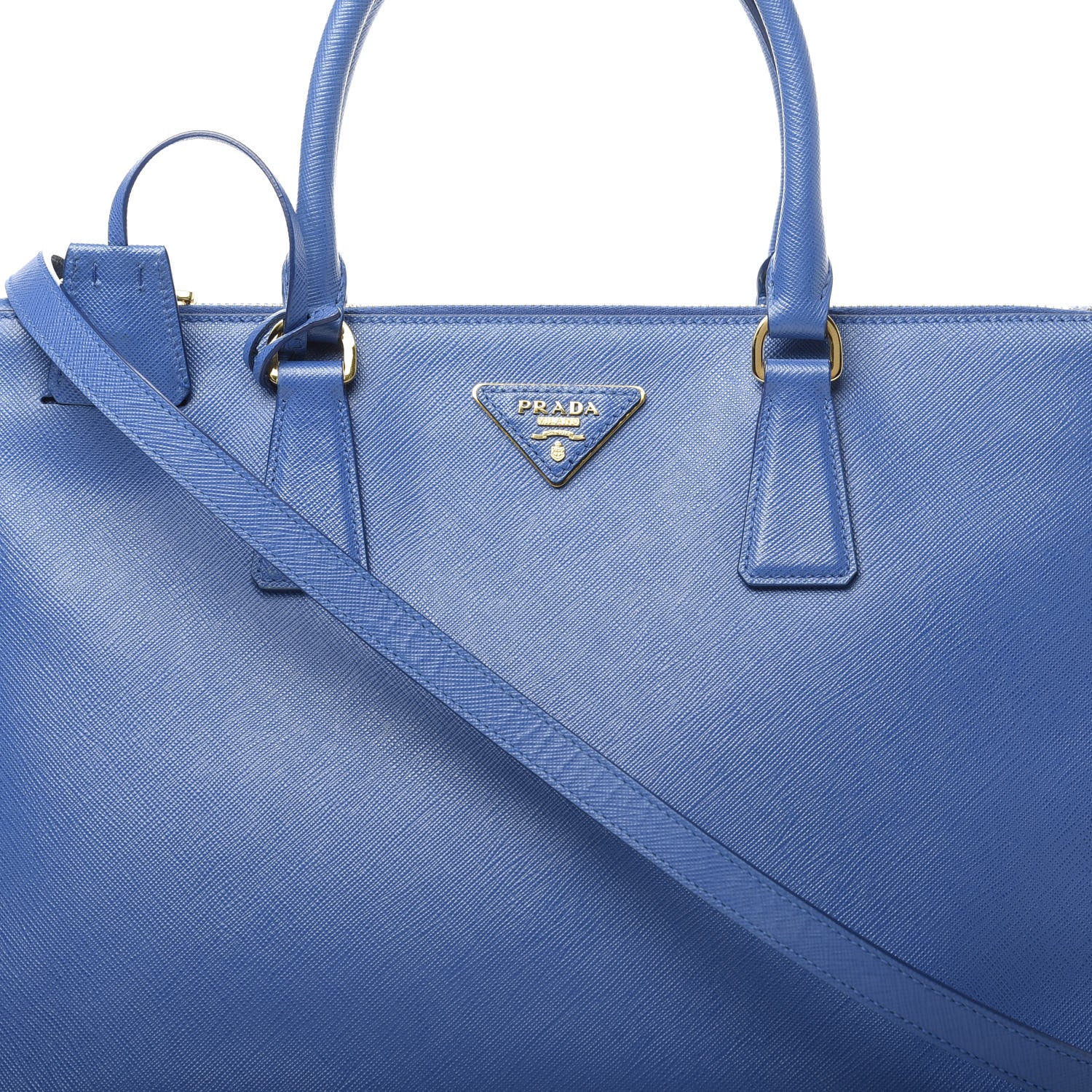 Prada Saffiano Medium Galleria Double Zip Tote Azzurro 11 of 16