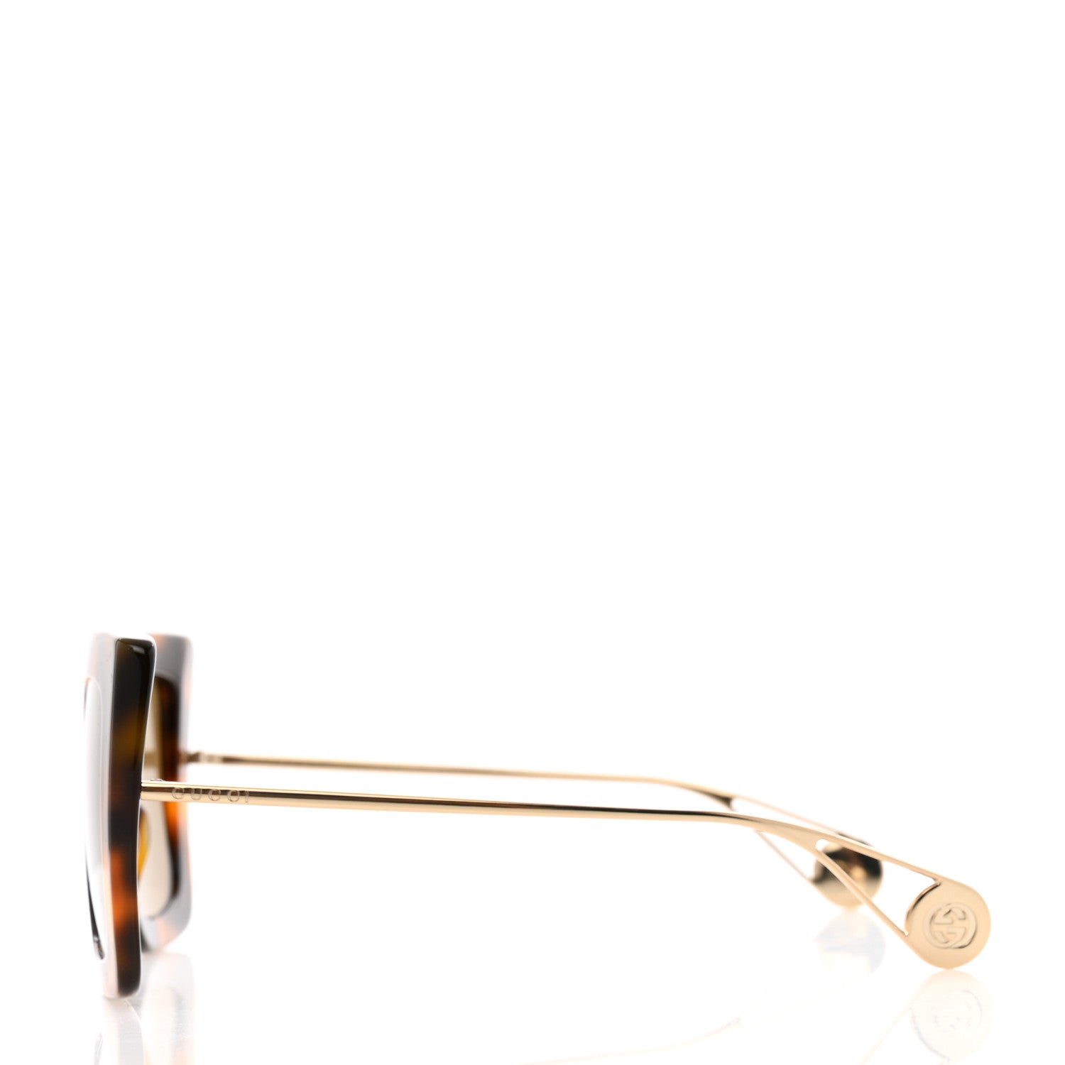 Gucci Acetate Oversize Square Frame GG0435S Sunglasses Havana 3 of 7