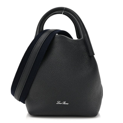 Loro Piana Grained Calfskin Micro Bale Bag Navy Blue 1 of 9
