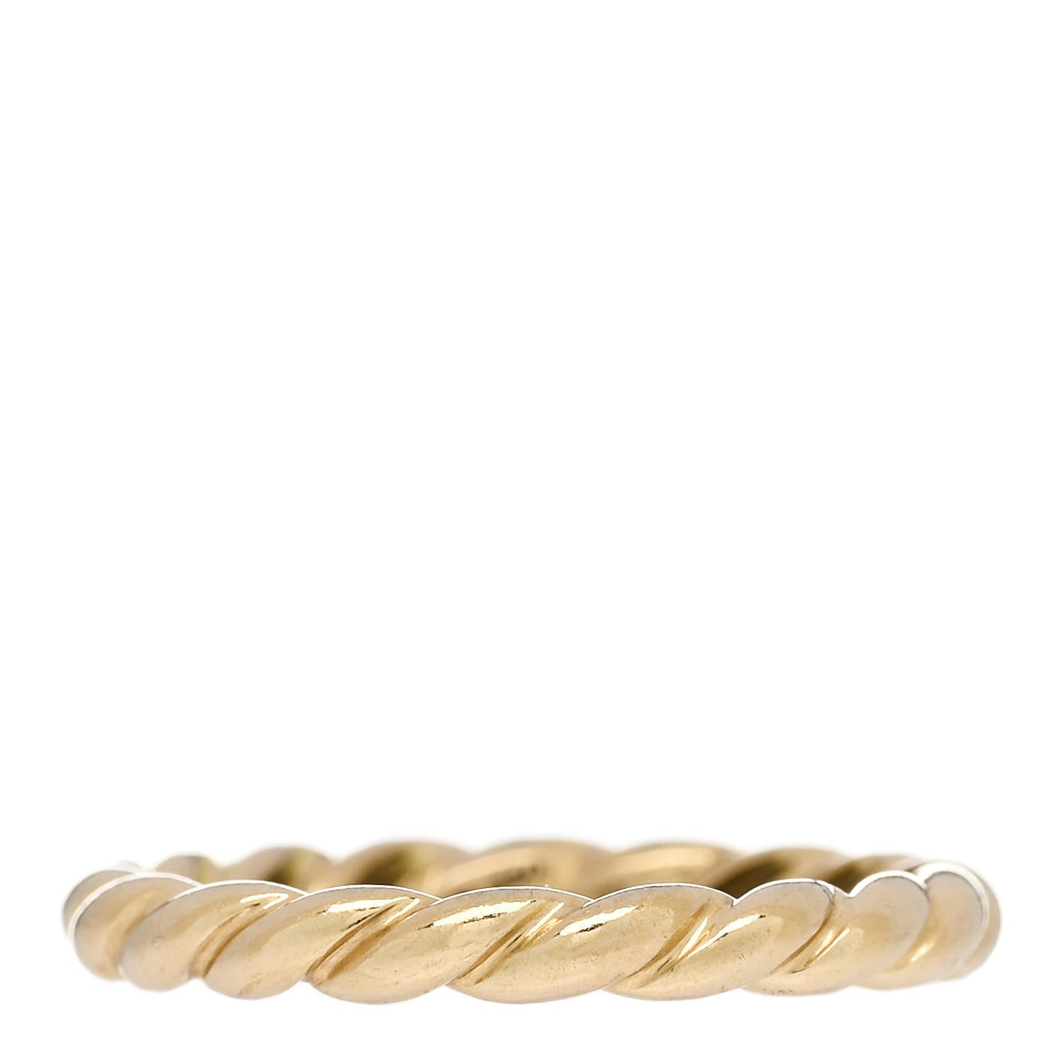 David Yurman 18K Yellow Gold 2.45mm Cable Classics Band Ring 50 5.5 1 of 4