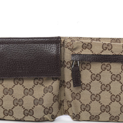 Gucci GG Monogram Double Pocket Belt Bag Dark Brown 10 of 10