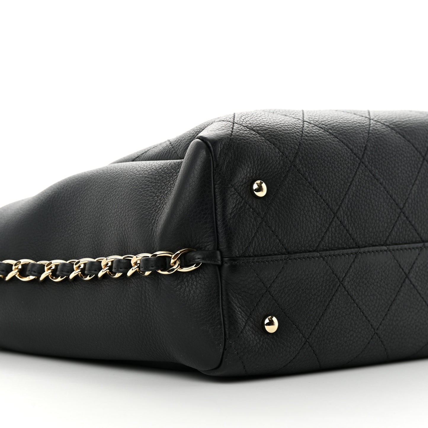 Bullskin Stitched Small Shopping Tote Black