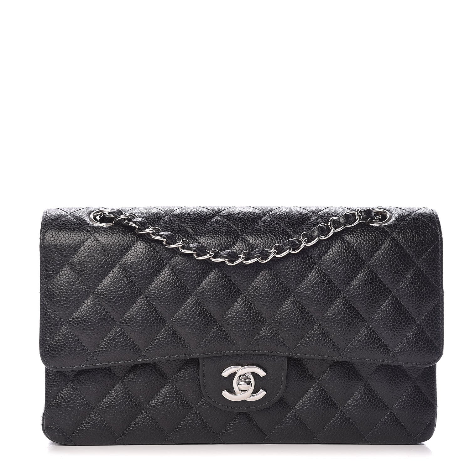 Chanel Caviar Quilted Medium Double Flap Black 1 of 12