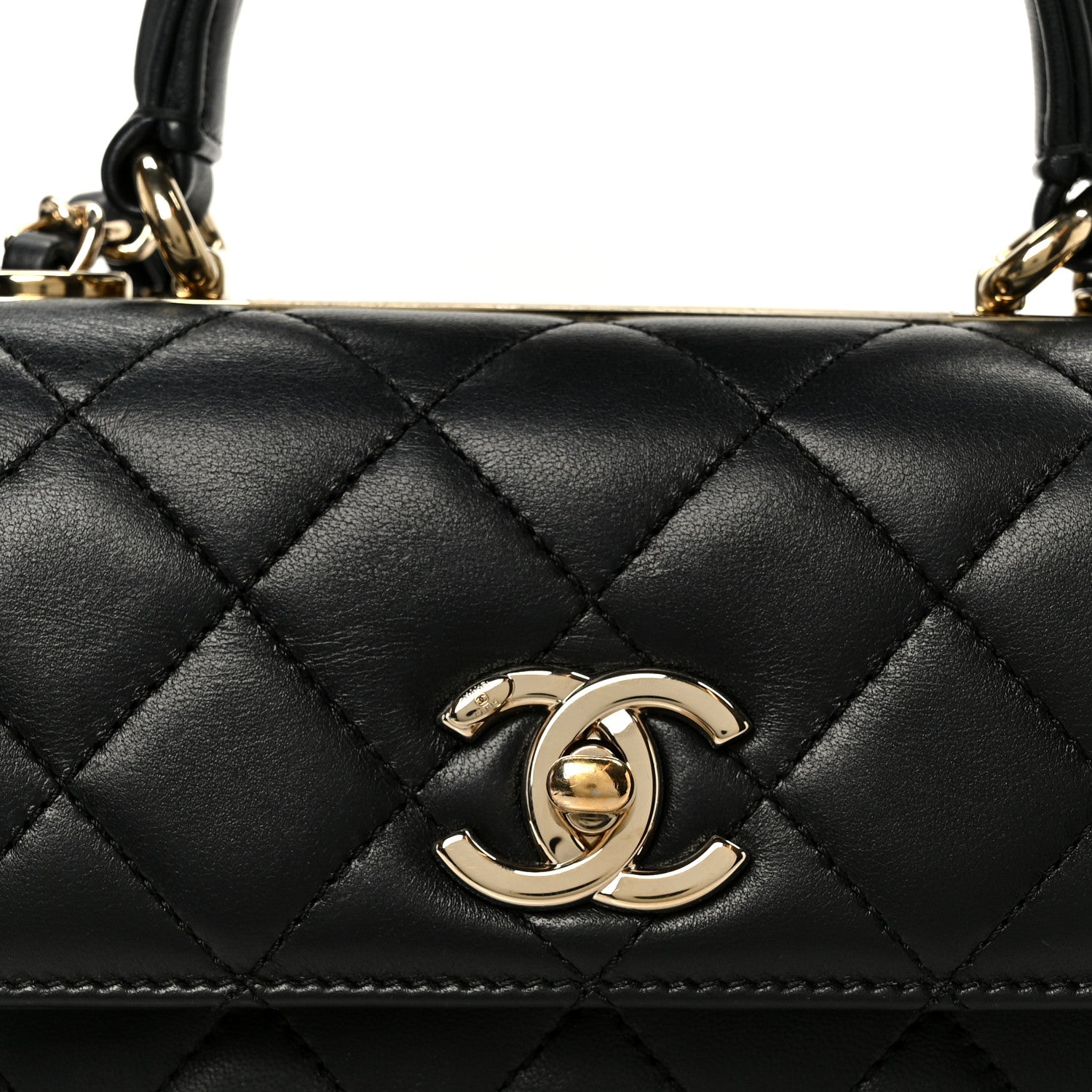 Chanel Lambskin Quilted Mini Trendy CC Dual Handle Flap Bag Black 10 of 12