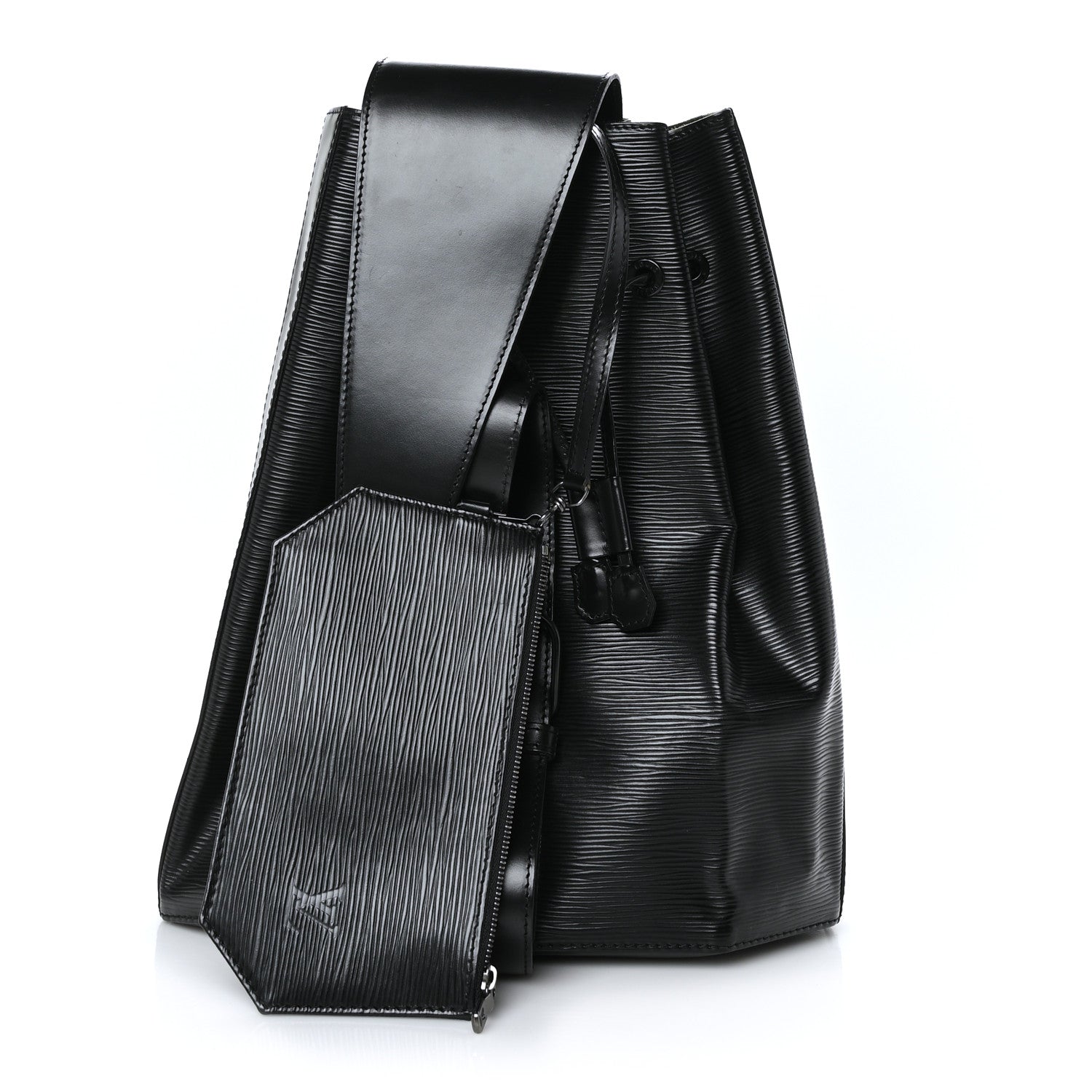 Louis Vuitton Epi Sac a Dos Drawstring Bag Black 3 of 11