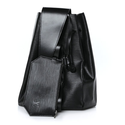 Louis Vuitton Epi Sac a Dos Drawstring Bag Black 3 of 11