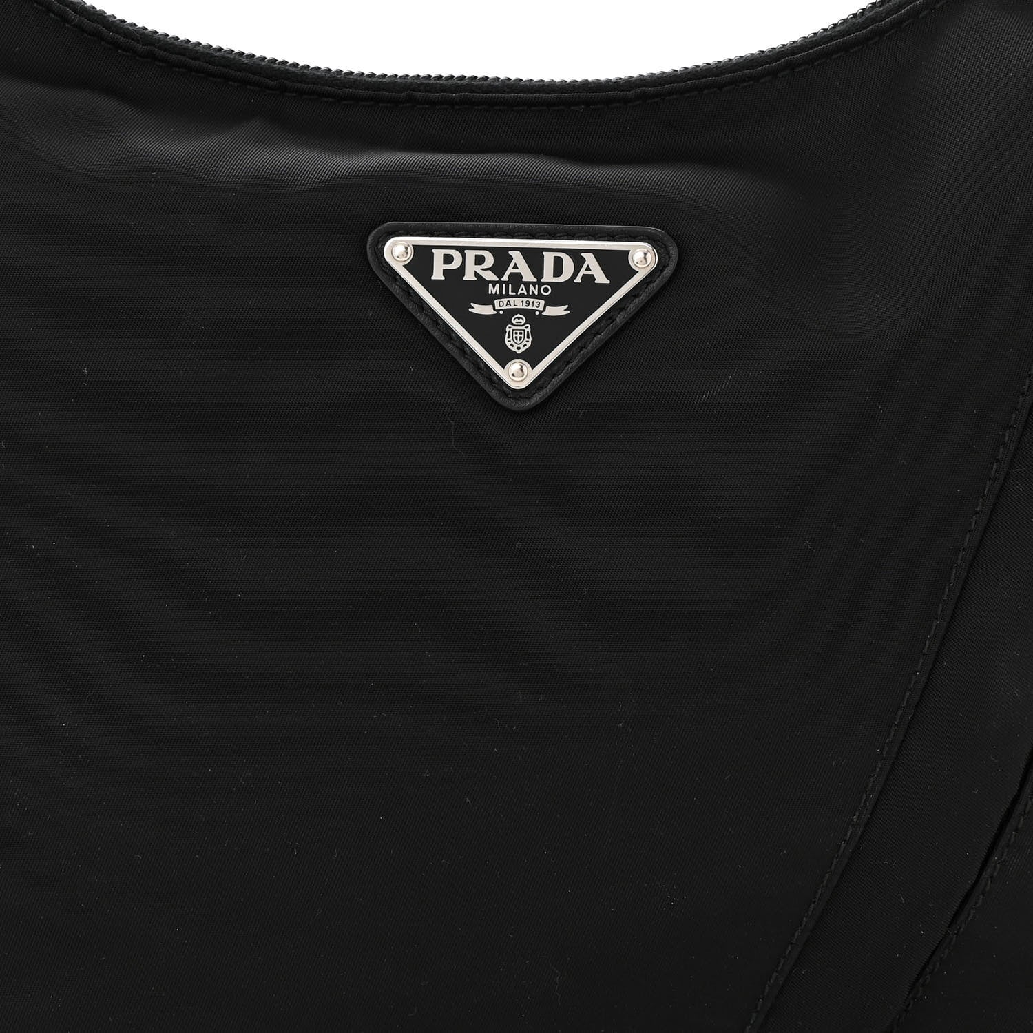 Prada Tessuto Nylon Studded New Vela Hobo Black Fuoco 8 of 10
