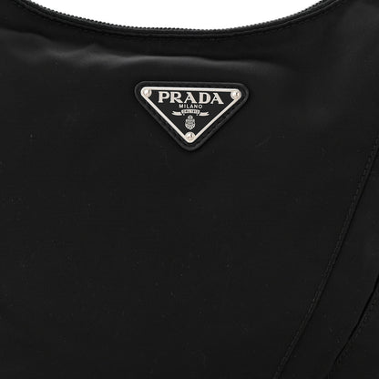 Prada Tessuto Nylon Studded New Vela Hobo Black Fuoco 8 of 10