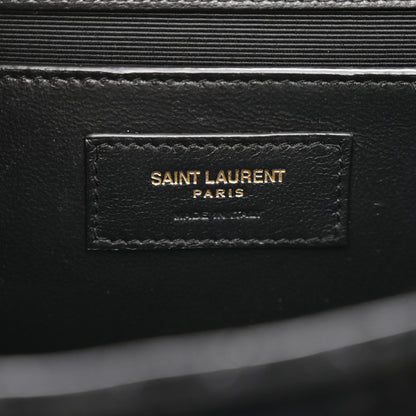 Saint Laurent Velvet Tri-Quilt Monogram Medium College Bag Black 7 of 13
