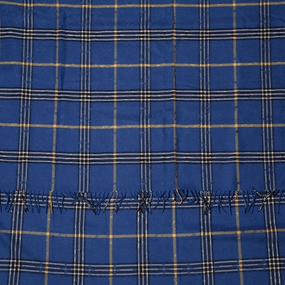 Louis Vuitton Wool Plaid Masai Tartan Rug Shawl Blue 1 of 5