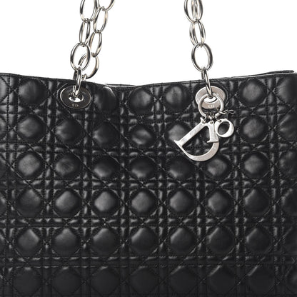Christian Dior Lambskin Cannage Large Dior Soft Shopping Tote Black 8 of 15