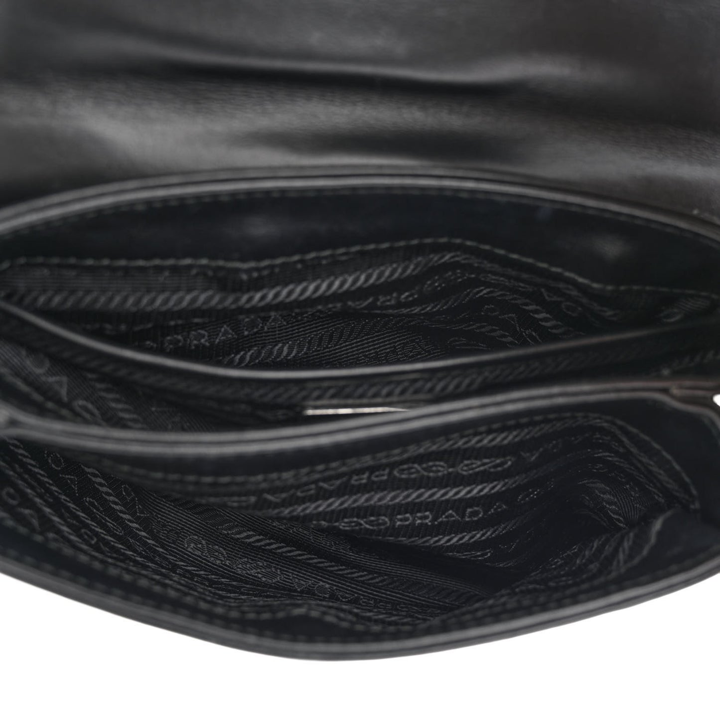 Saffiano Chain Shoulder Bag Black