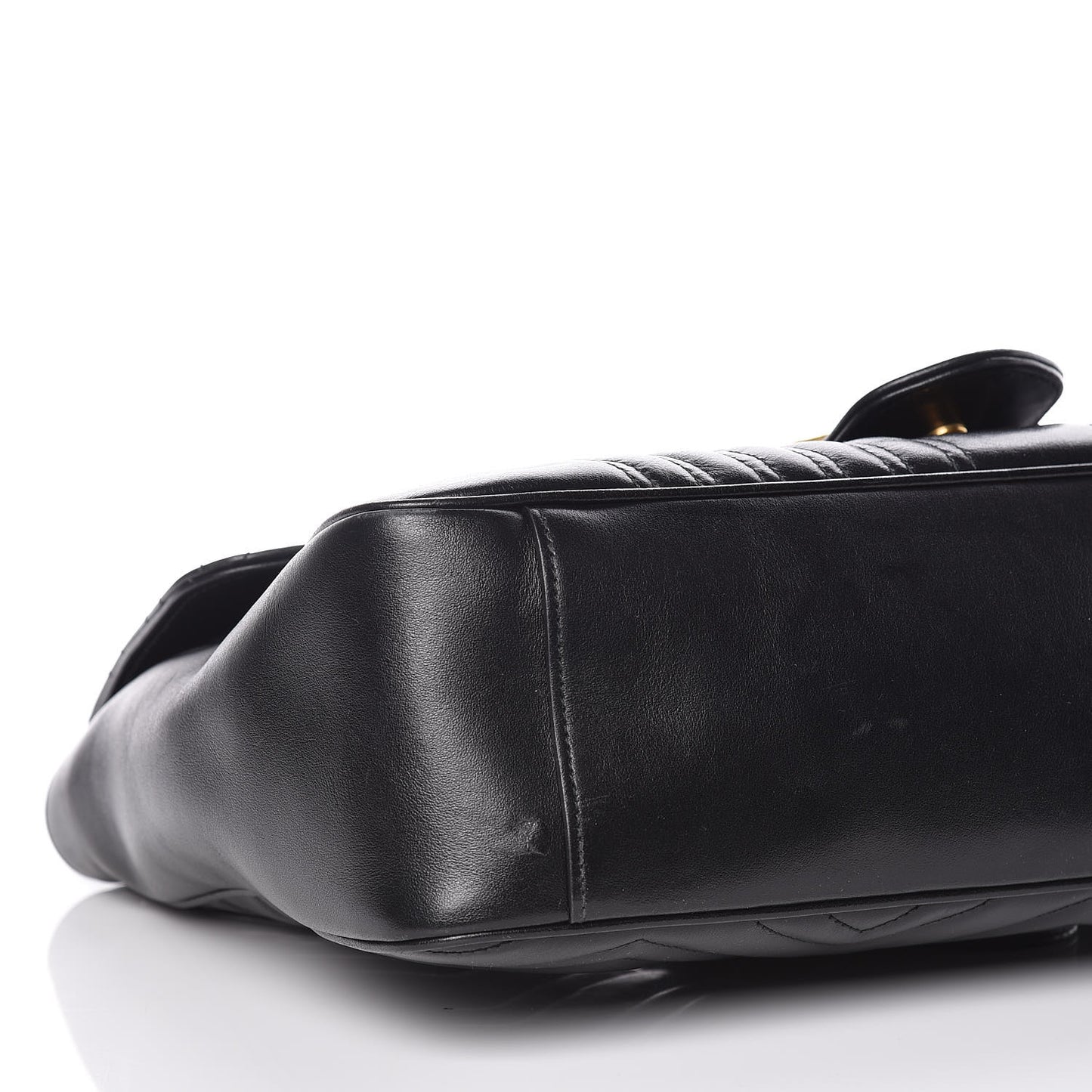 Calfskin Matelasse Large GG Marmont Shoulder Bag Black