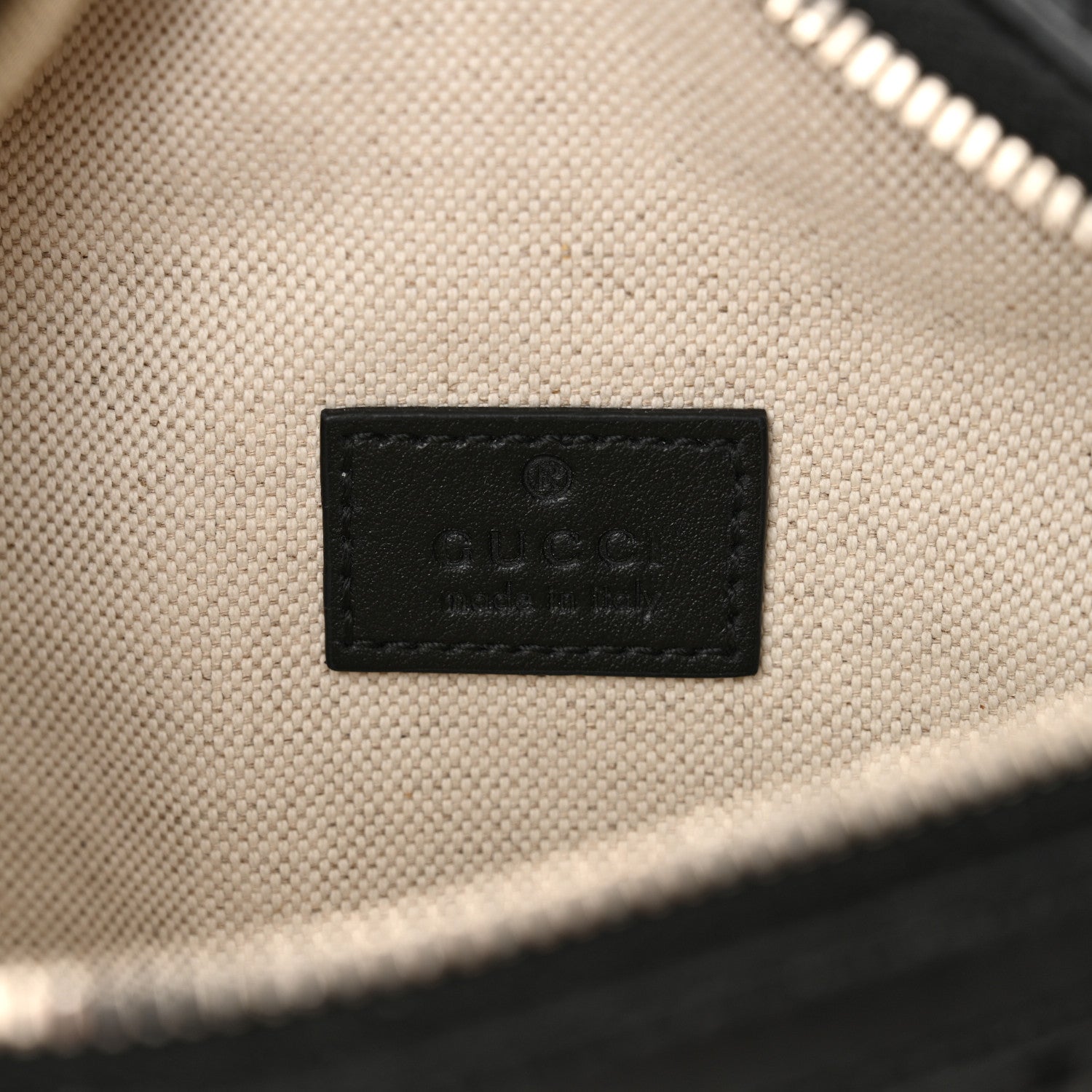 Gucci Calfskin GG Tennis Embossed Belt Bag Black 6 of 12