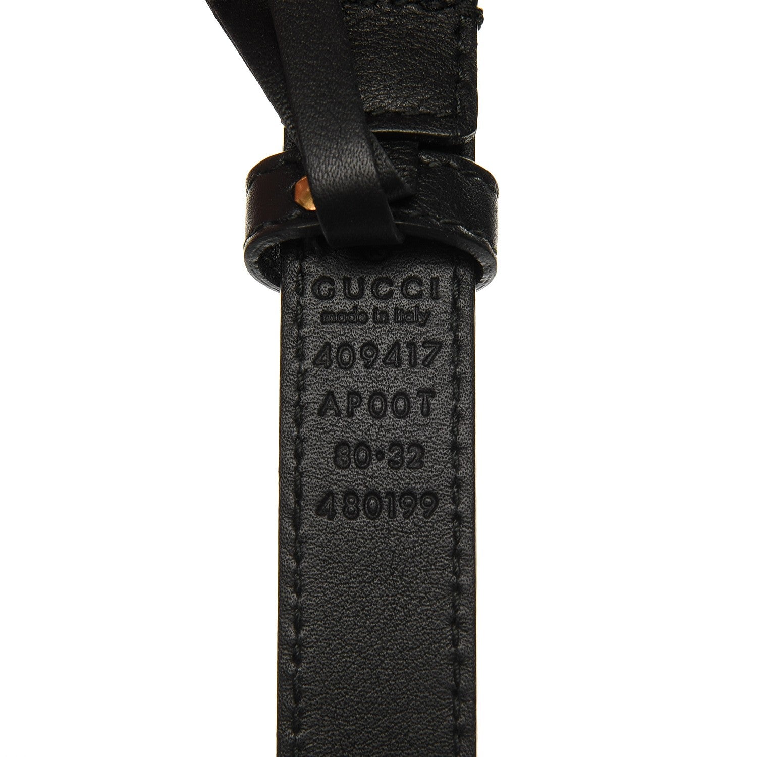 Gucci Calfskin Double G 20mm Belt 80 32 Black 5 of 6