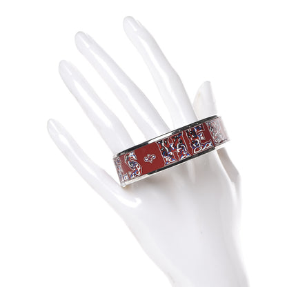 Hermes Enamel Printed Alphabet Russe Wide Bracelet 65 2 of 6