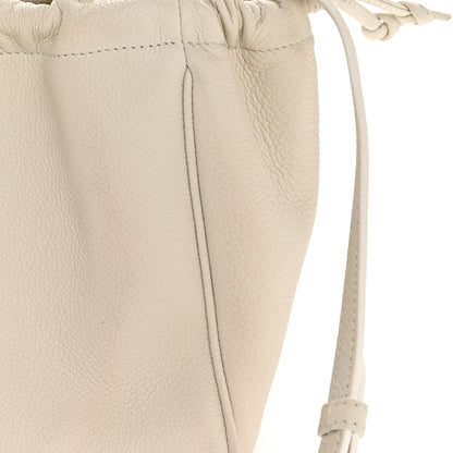 Celine Calfskin Cuir Small Triomphe Cabas Drawstring White 12 of 12