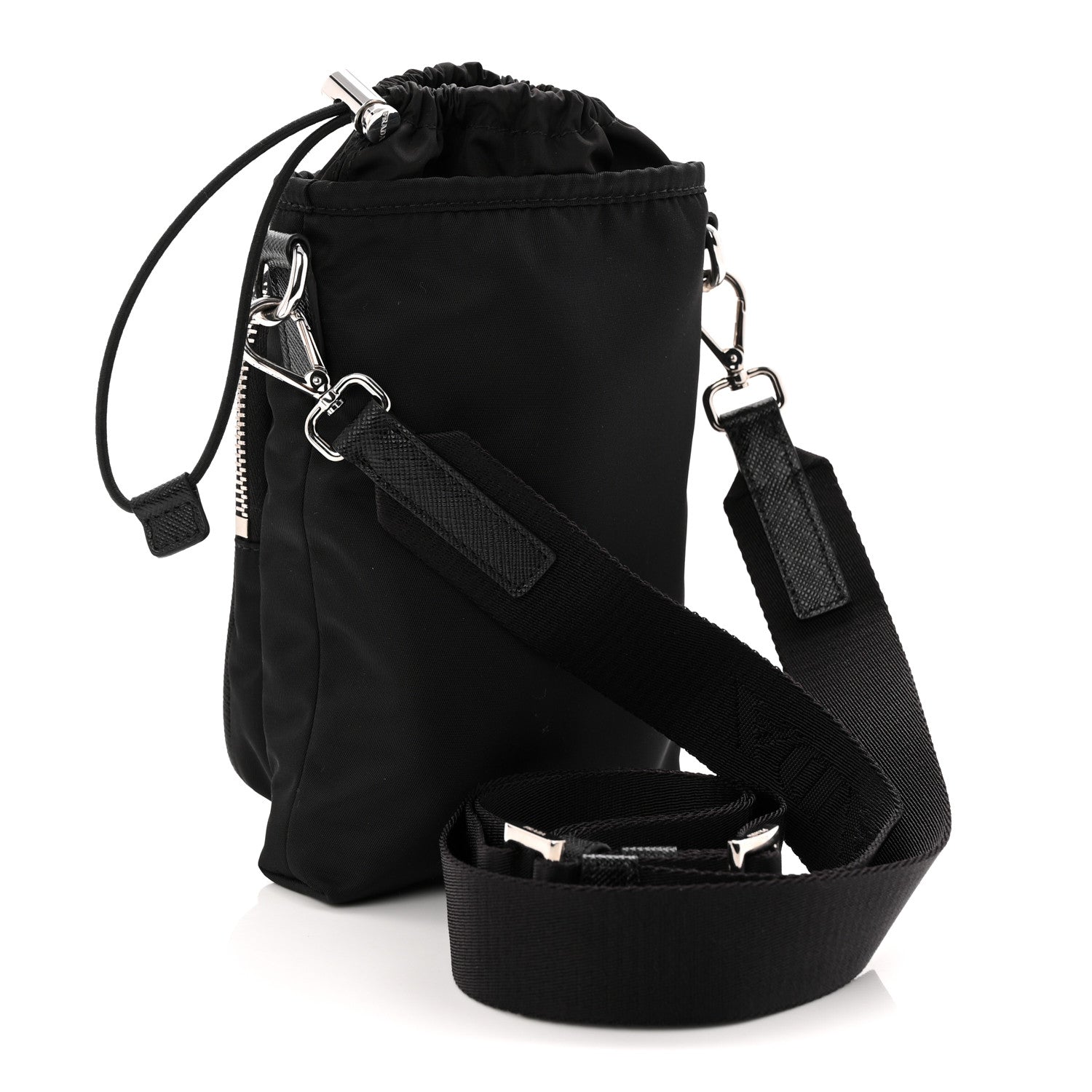 Prada Tessuto Nylon Saffiano Phone Case Crossbody Black 3 of 10