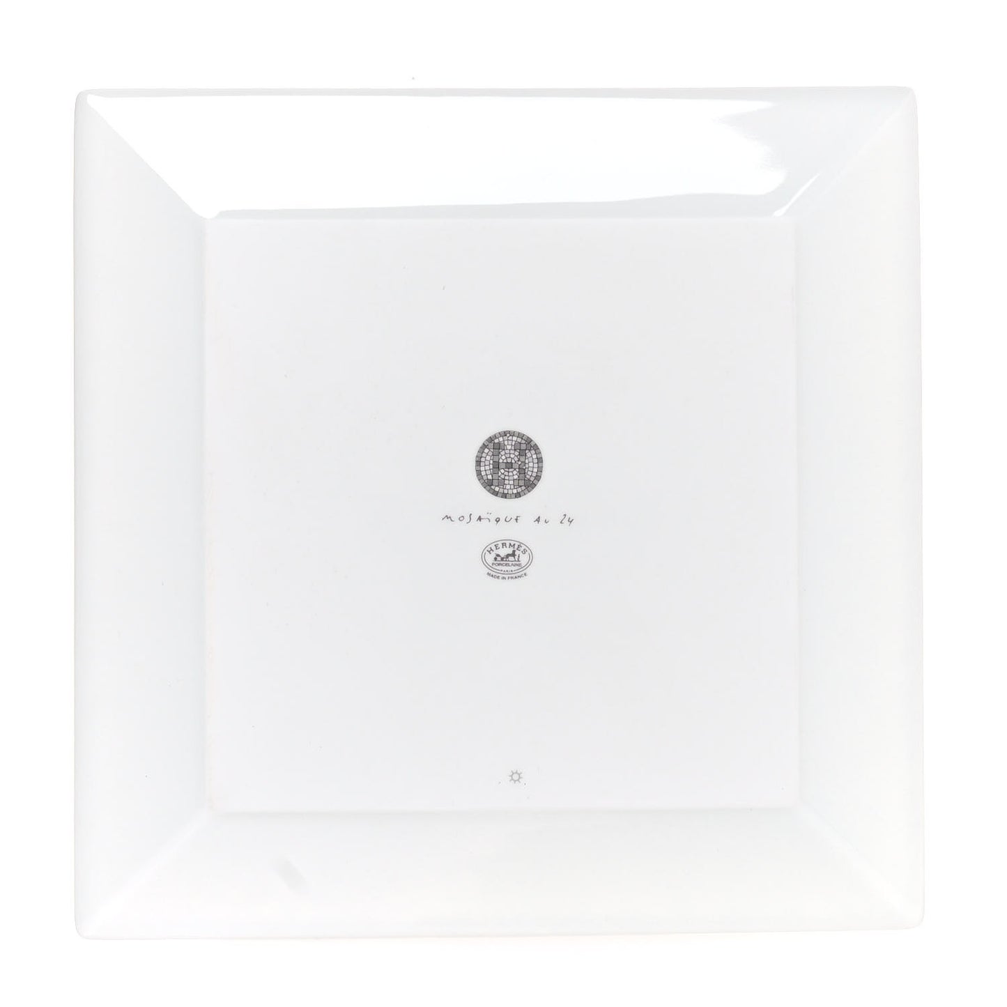 Porcelain Mosaique Au 24 Platinum Square Plate N°3