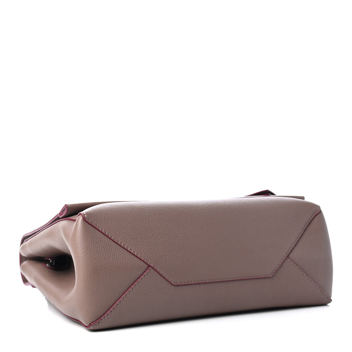 Soft Calfskin Lockme II Top Handle Taupe Glace