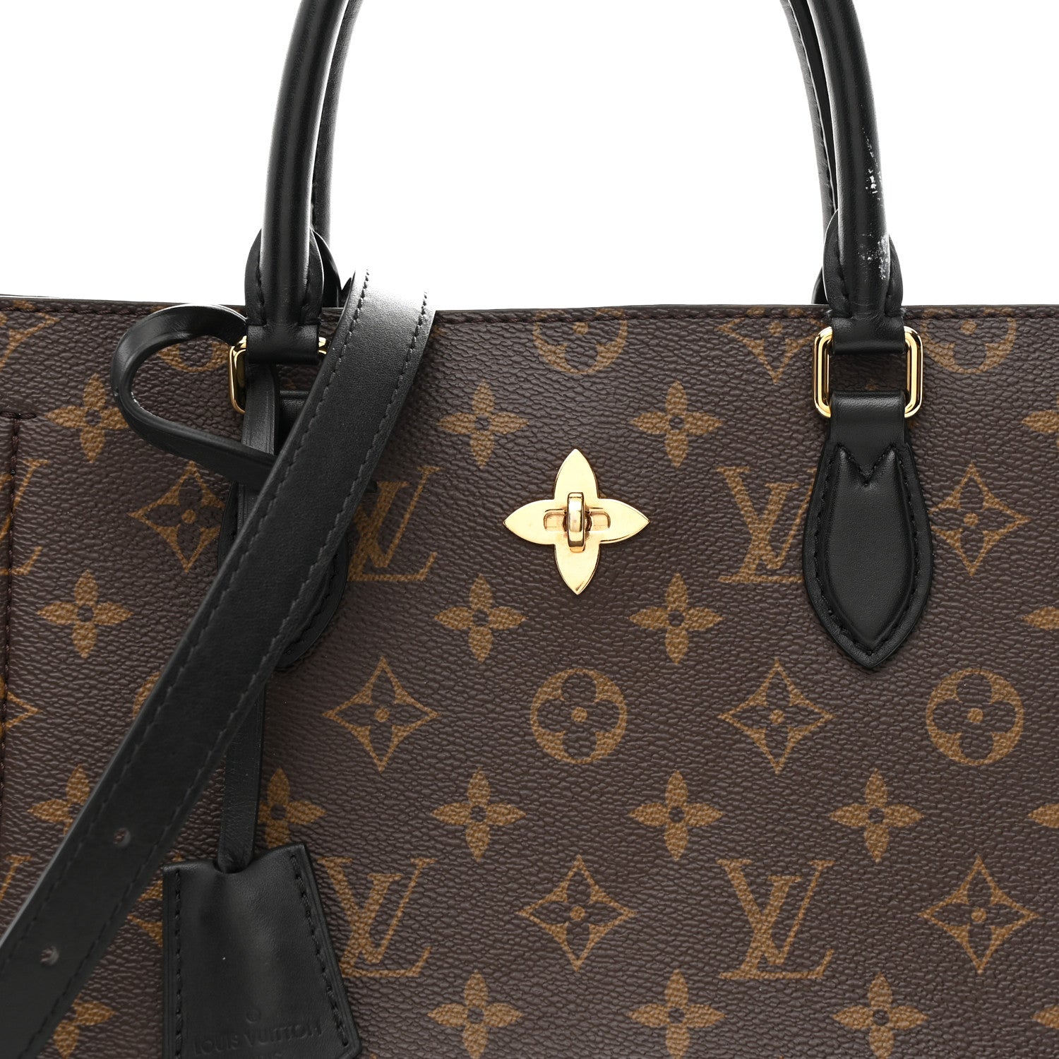 Louis Vuitton Monogram Flower Tote Black 7 of 10