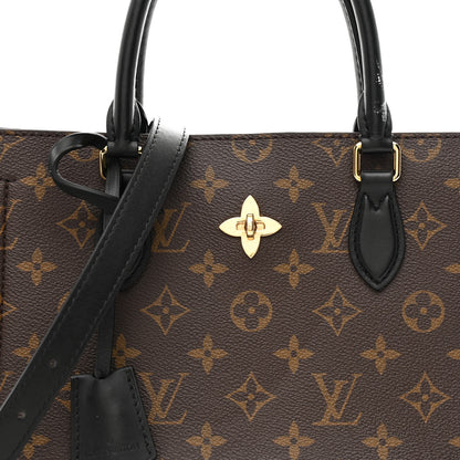 Louis Vuitton Monogram Flower Tote Black 7 of 10