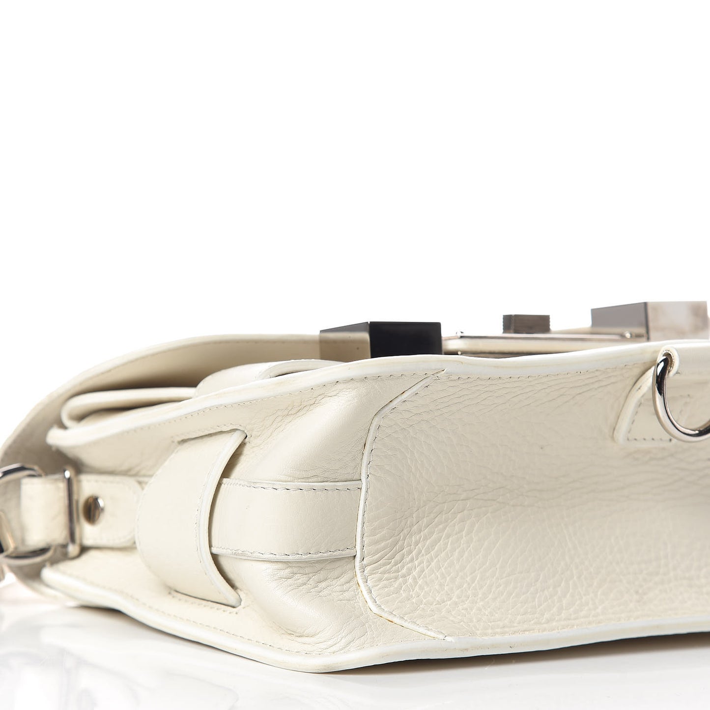 Calfskin Mini PS11 Classic Shoulder Bag White