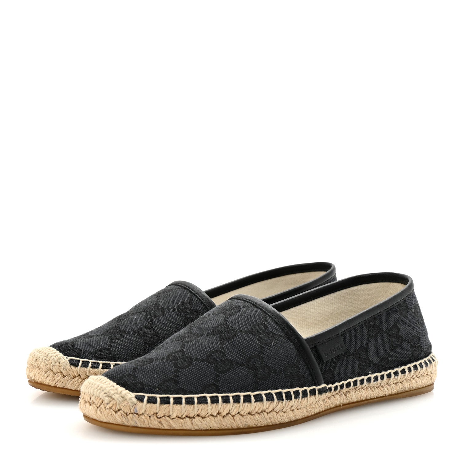 Gucci Monogram Espadrilles 37.5 Black 4 of 9
