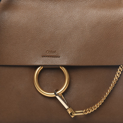 Chloe Goatskin Medium Faye Shoulder Bag Woody Khaki 9 of 10