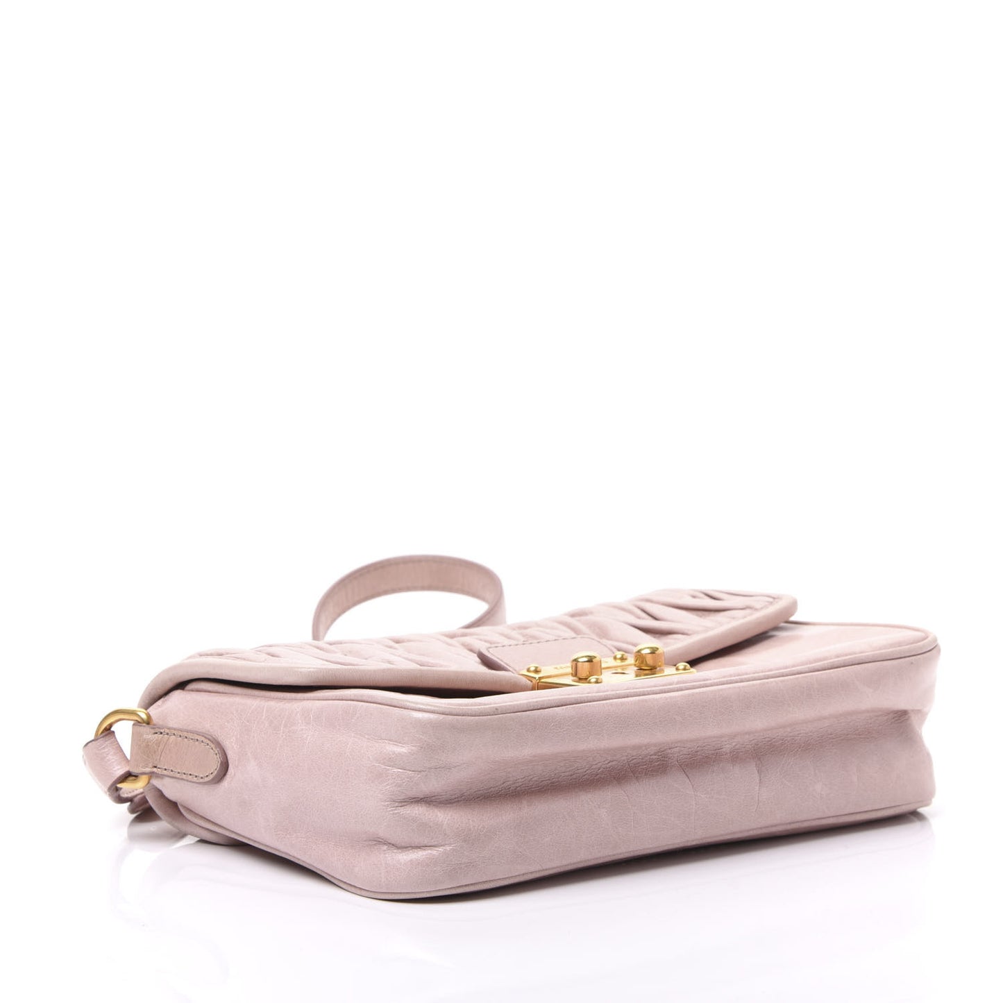 Vitello Lux Matelasse Crossbody Flap Mughetto