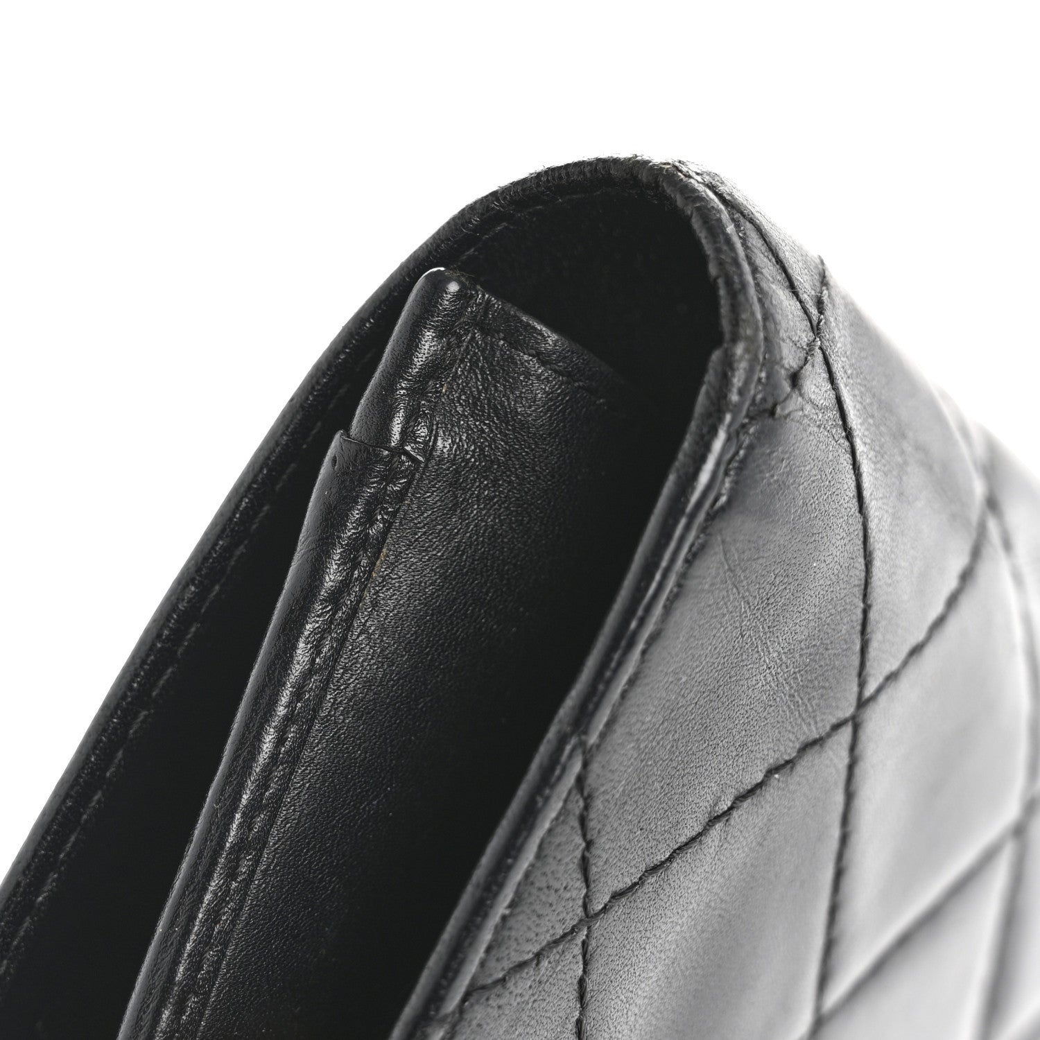 Chanel Calfskin Quilted Cambon Flap Wallet Black White 11 of 13