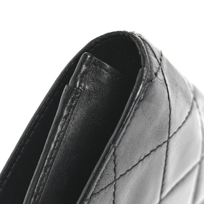 Chanel Calfskin Quilted Cambon Flap Wallet Black White 11 of 13