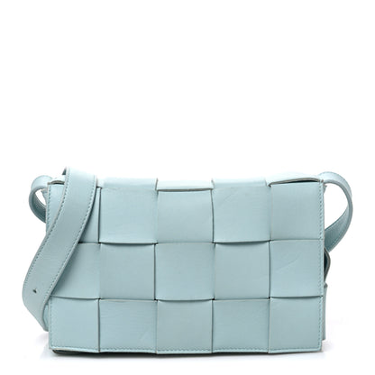 Bottega Veneta Lambskin Maxi Intrecciato Cassette Crossbody Bag Ice 1 of 11