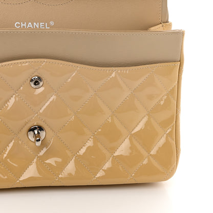 Chanel Patent Quilted Jumbo Double Flap Beige 14 of 16