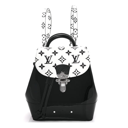 Louis Vuitton Patent Monogram Hot Springs Backpack Black White 1 of 10