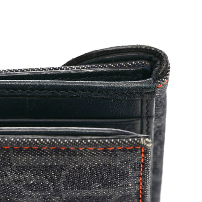 Christian Dior Denim Monogram Saddle Wallet Blue 9 of 9