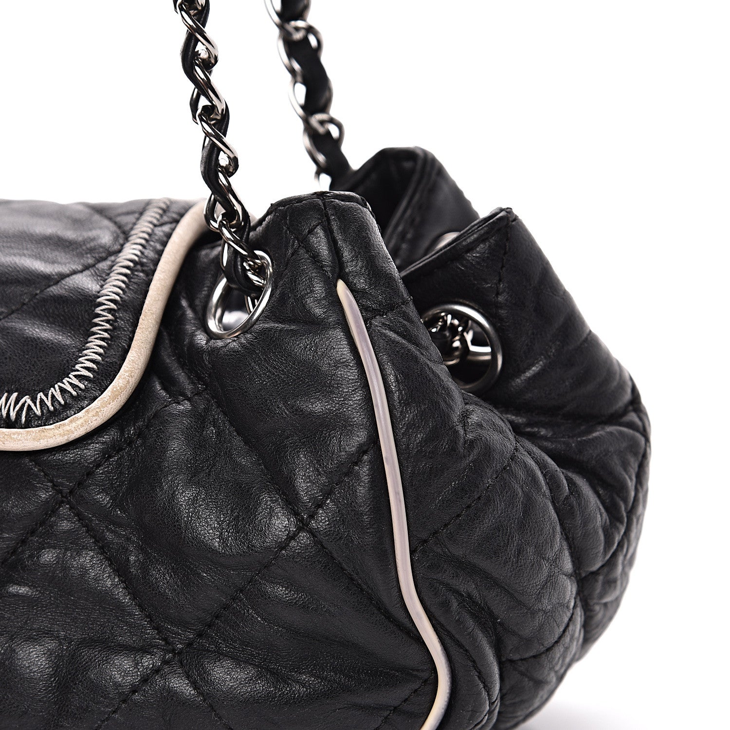 Chanel Lambskin Quilted East West Accordion Flap Black 14 of 16