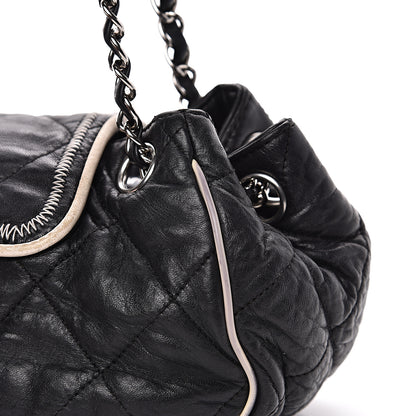 Chanel Lambskin Quilted East West Accordion Flap Black 14 of 16