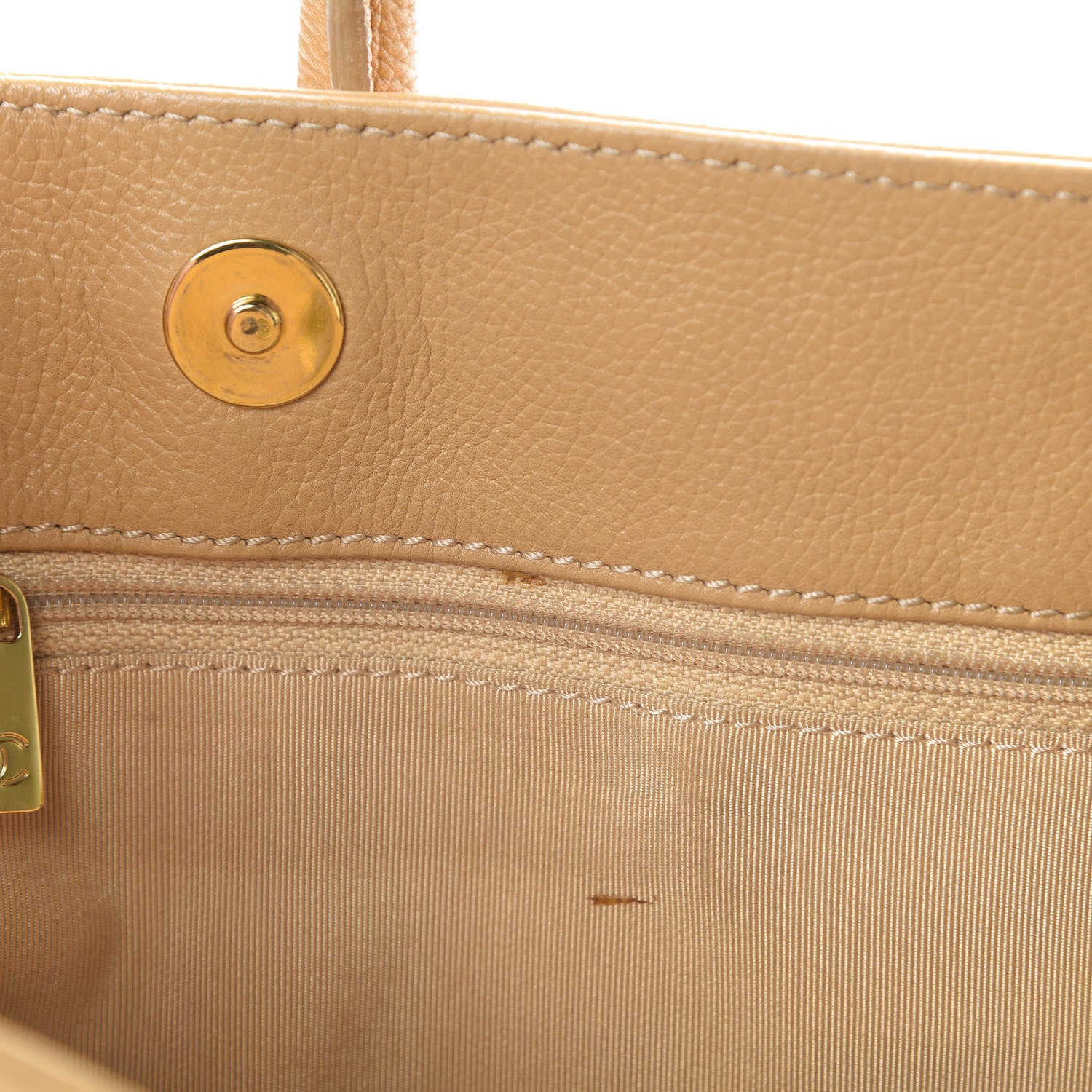 Chanel Calfskin Cerf Executive Shopper Tote Beige 8 of 21