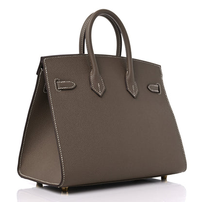 Hermes Epsom Birkin Sellier 25 Etoupe 3 of 10