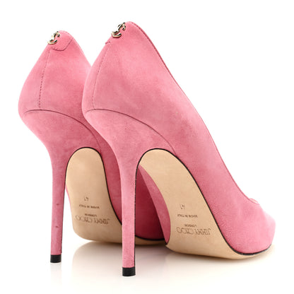 Jimmy Choo Suede Love 100 Pump 41 Candy Pink 4 of 9