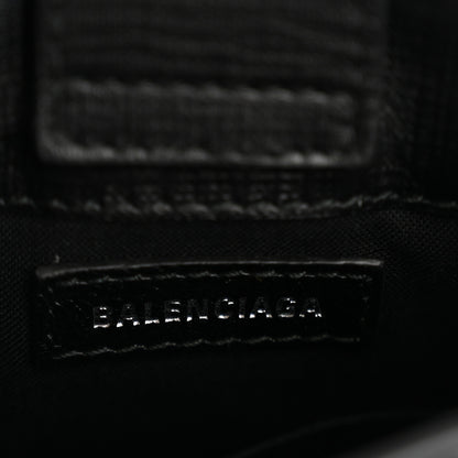 Balenciaga Squared Calfskin Logo Shopping Phone Holder Bag Black 6 of 13