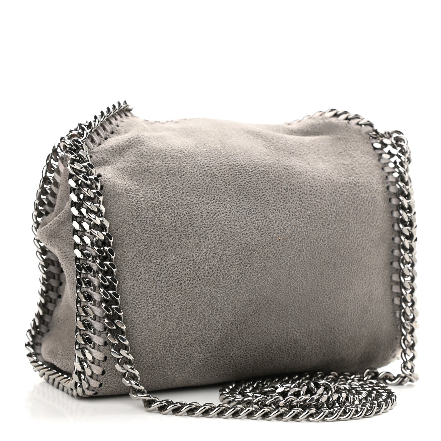 Stella McCartney Shaggy Deer Tiny Falabella Tote Grey 2 of 10